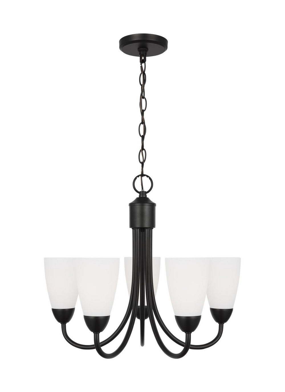 Generation Lighting Canada - Five Light Chandelier - Seville - Midnight Black- Union Lighting Luminaires Decor