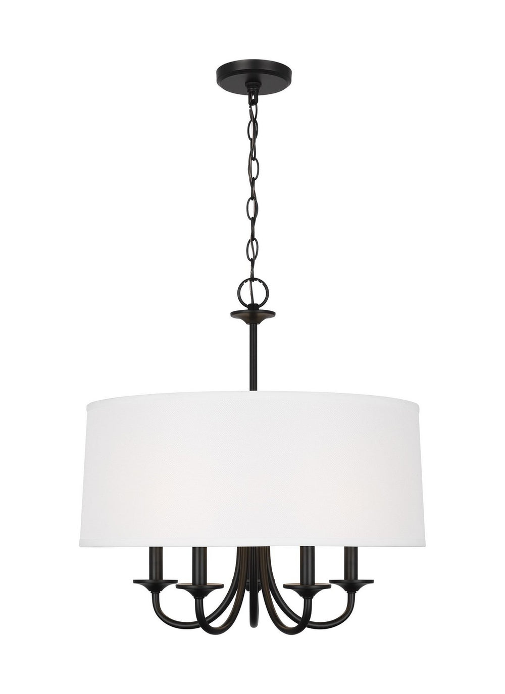 Generation Lighting Canada - Five Light Chandelier - Seville - Midnight Black- Union Lighting Luminaires Decor