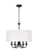 Generation Lighting Canada - Five Light Chandelier - Seville - Midnight Black- Union Lighting Luminaires Decor