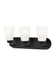Generation Lighting Canada - Three Light Wall / Bath - Kerrville - Midnight Black- Union Lighting Luminaires Decor