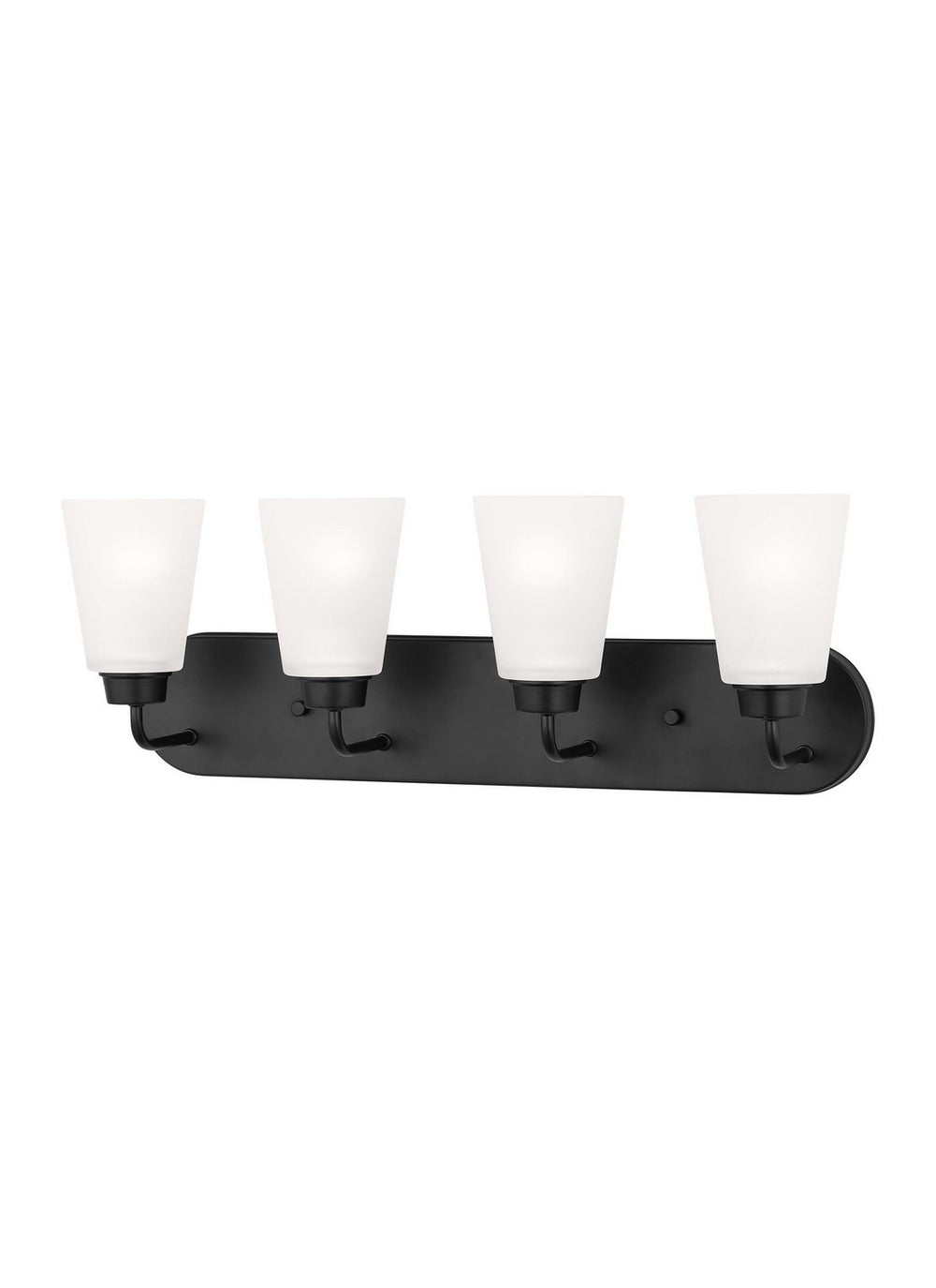 Generation Lighting Canada - Four Light Wall / Bath - Kerrville - Midnight Black- Union Lighting Luminaires Decor