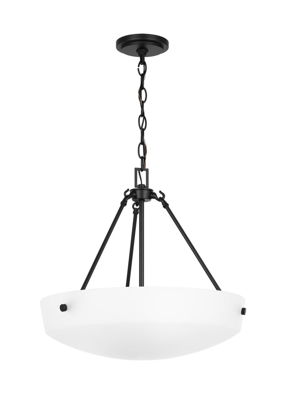 Generation Lighting Canada - Three Light Pendant - Kerrville - Midnight Black- Union Lighting Luminaires Decor