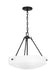 Generation Lighting Canada - Three Light Pendant - Kerrville - Midnight Black- Union Lighting Luminaires Decor