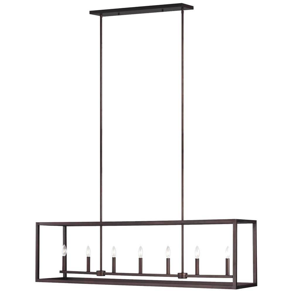 Generation Lighting Canada - Seven Light Island Pendant - Moffet Street - Bronze- Union Lighting Luminaires Decor