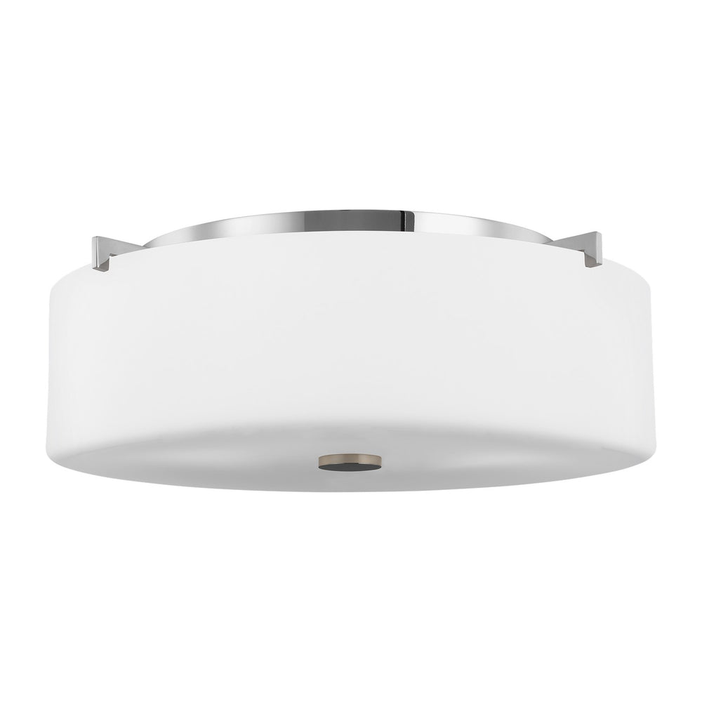 Generation Lighting Canada - Three Light Flush Mount - Sunset Drive - Chrome- Union Lighting Luminaires Decor