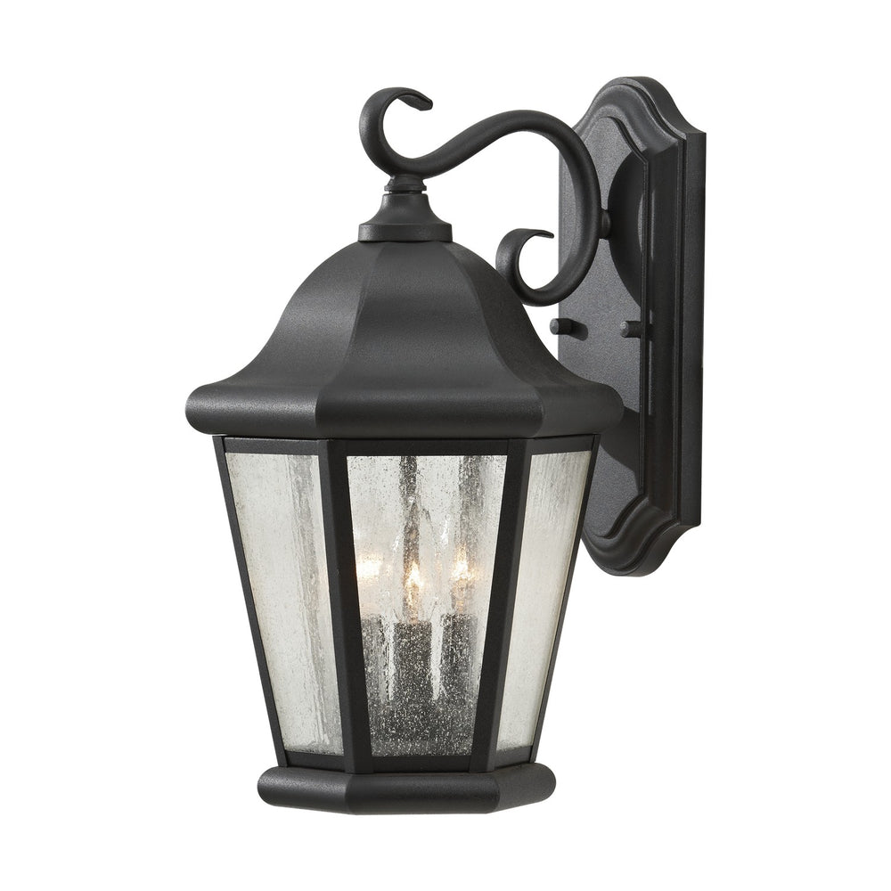 Generation Lighting Canada - Three Light Outdoor Wall Lantern - Martinsville - Black- Union Lighting Luminaires Decor