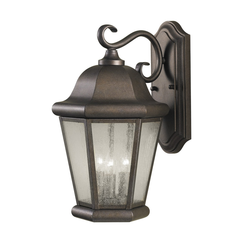 Generation Lighting Canada - Three Light Outdoor Wall Lantern - Martinsville - Corinthian Bronze- Union Lighting Luminaires Decor