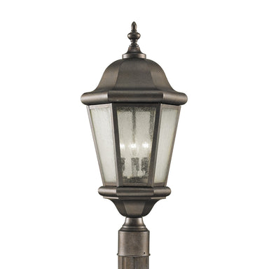 Generation Lighting Canada - Three Light Outdoor Post Lantern - Martinsville - Corinthian Bronze- Union Lighting Luminaires Decor