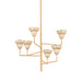 Hudson Valley Canada - Six Light Chandelier - Alora - Vintage Gold Leaf/Gilded Ivory- Union Lighting Luminaires Decor