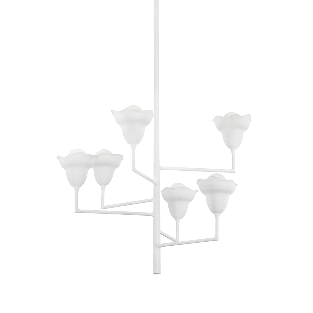 Hudson Valley Canada - Six Light Chandelier - Alora - White Plaster- Union Lighting Luminaires Decor