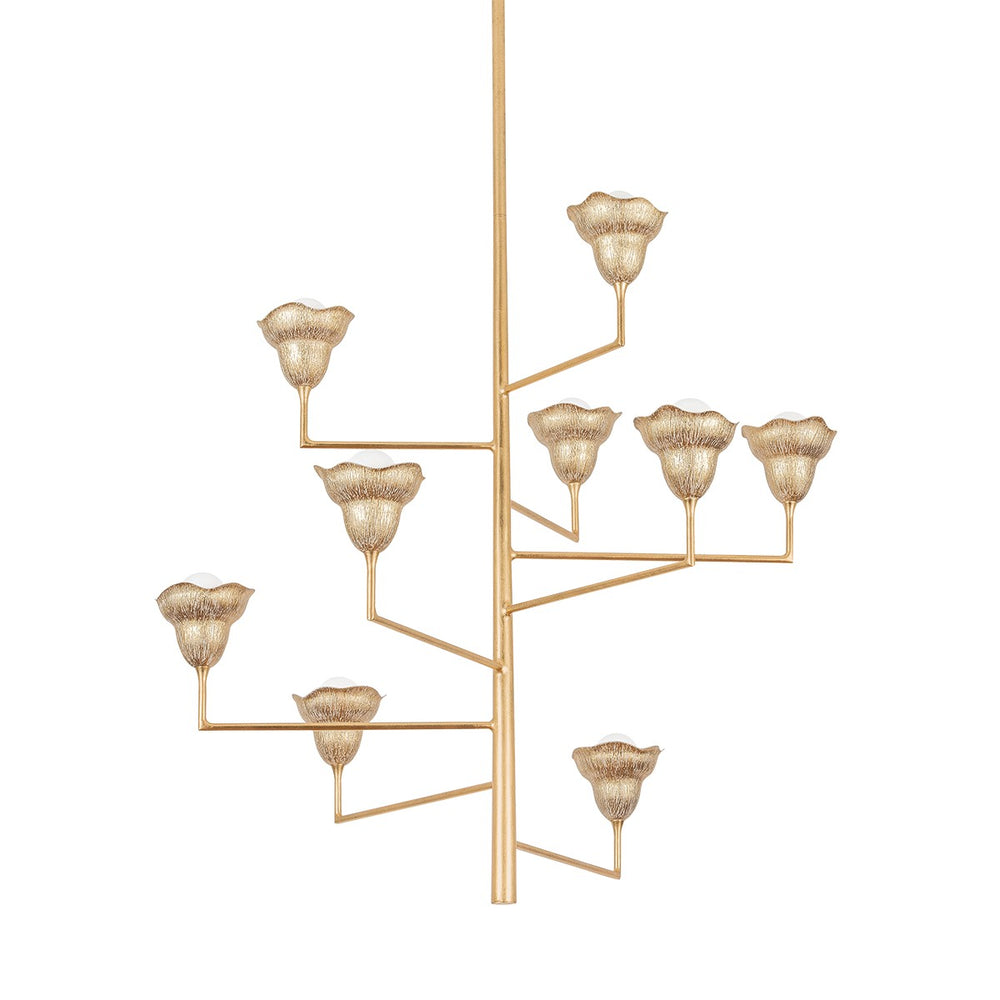 Hudson Valley Canada - Nine Light Chandelier - Alora - Vintage Gold Leaf/Gilded Ivory- Union Lighting Luminaires Decor