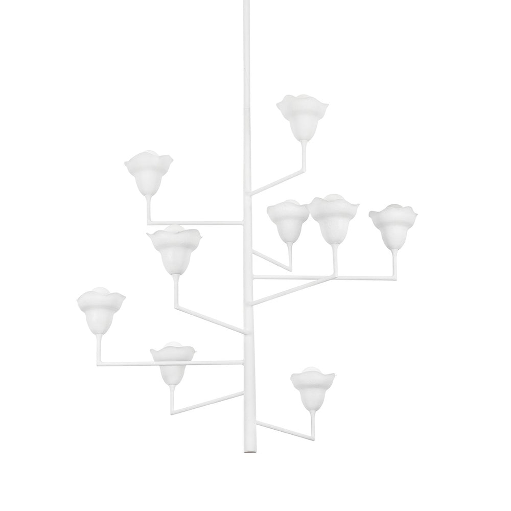 Hudson Valley Canada - Nine Light Chandelier - Alora - White Plaster- Union Lighting Luminaires Decor