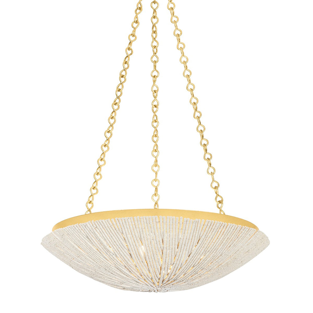 Hudson Valley Canada - Four Light Pendant - Summerside - Vintage Gold Leaf- Union Lighting Luminaires Decor
