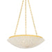 Hudson Valley Canada - Four Light Pendant - Summerside - Vintage Gold Leaf- Union Lighting Luminaires Decor