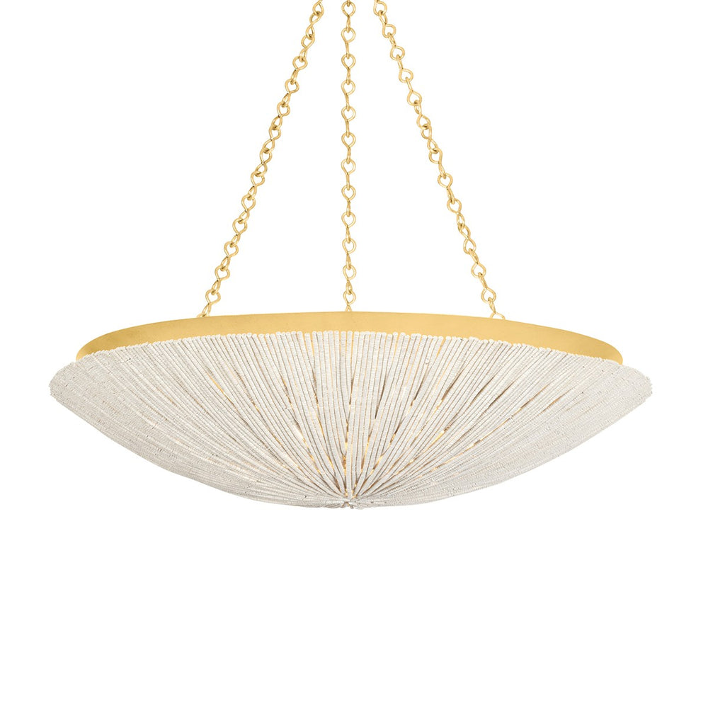 Hudson Valley Canada - Six Light Pendant - Summerside - Vintage Gold Leaf- Union Lighting Luminaires Decor