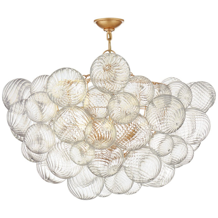 Visual Comfort Signature Canada - Eight Light Semi-Flush Mount - Talia - Gild and Clear Swirled Glass- Union Lighting Luminaires Decor