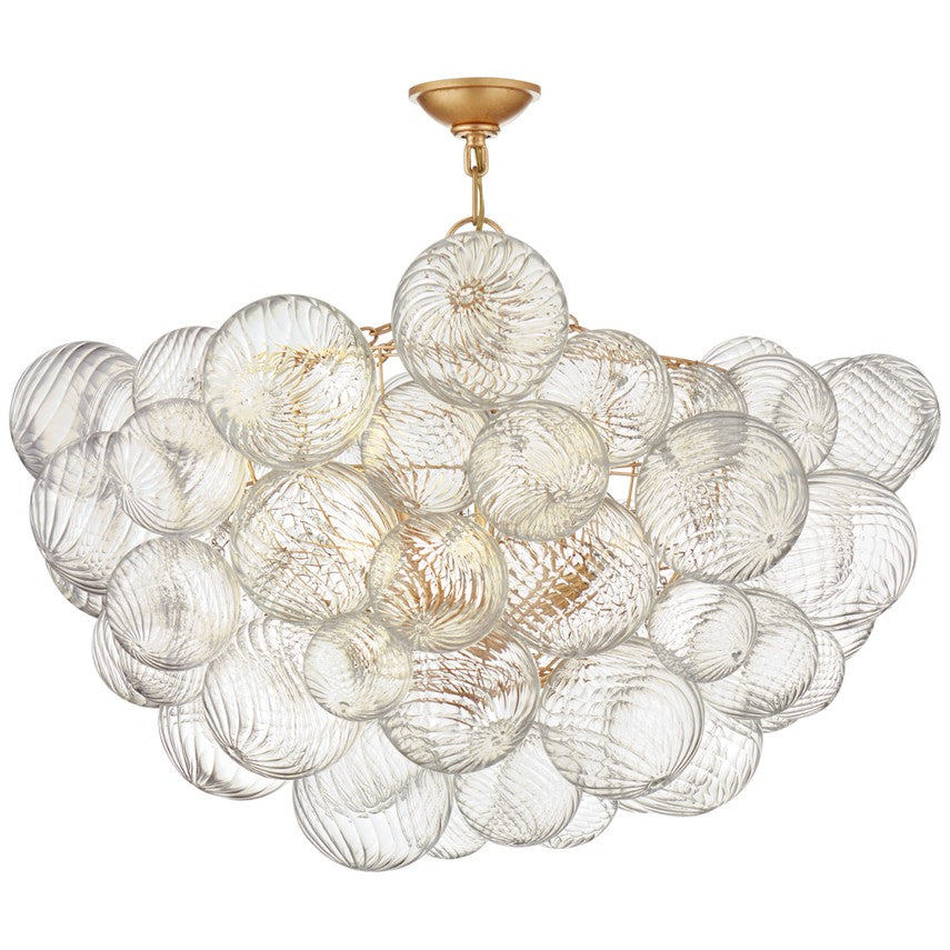 Visual Comfort Signature Canada - Eight Light Semi-Flush Mount - Talia - Gild and Clear Swirled Glass- Union Lighting Luminaires Decor