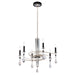 Schonbek - Six Light Chandelier - Tempest - Soft Silver/Black- Union Lighting Luminaires Decor