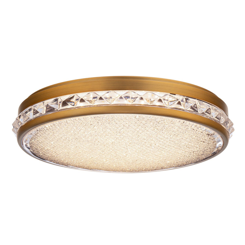 Schonbek - LED Flush Mount - Kristally - Aged Brass- Union Lighting Luminaires Decor