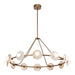 Alora Canada - LED Chandelier - Dahlia - Vintage Brass/Alabaster- Union Lighting Luminaires Decor