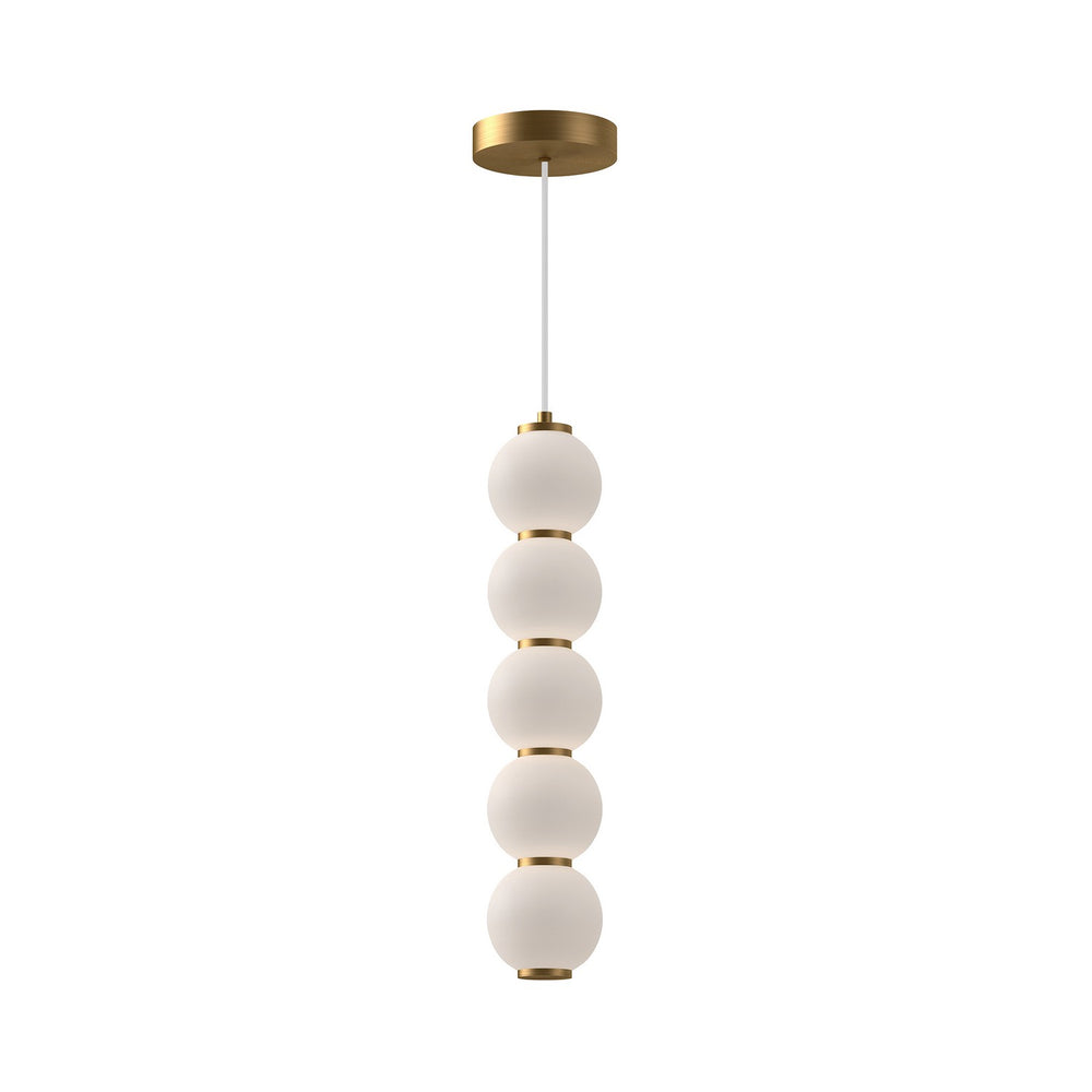 Alora Canada - LED Pendant - Bijou - Aged Gold/Opal Matte Glass- Union Lighting Luminaires Decor