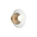 Alora Canada - LED Wall/Vanity - Hera - Brushed Gold/Clear Ribbed Glass- Union Lighting Luminaires Decor