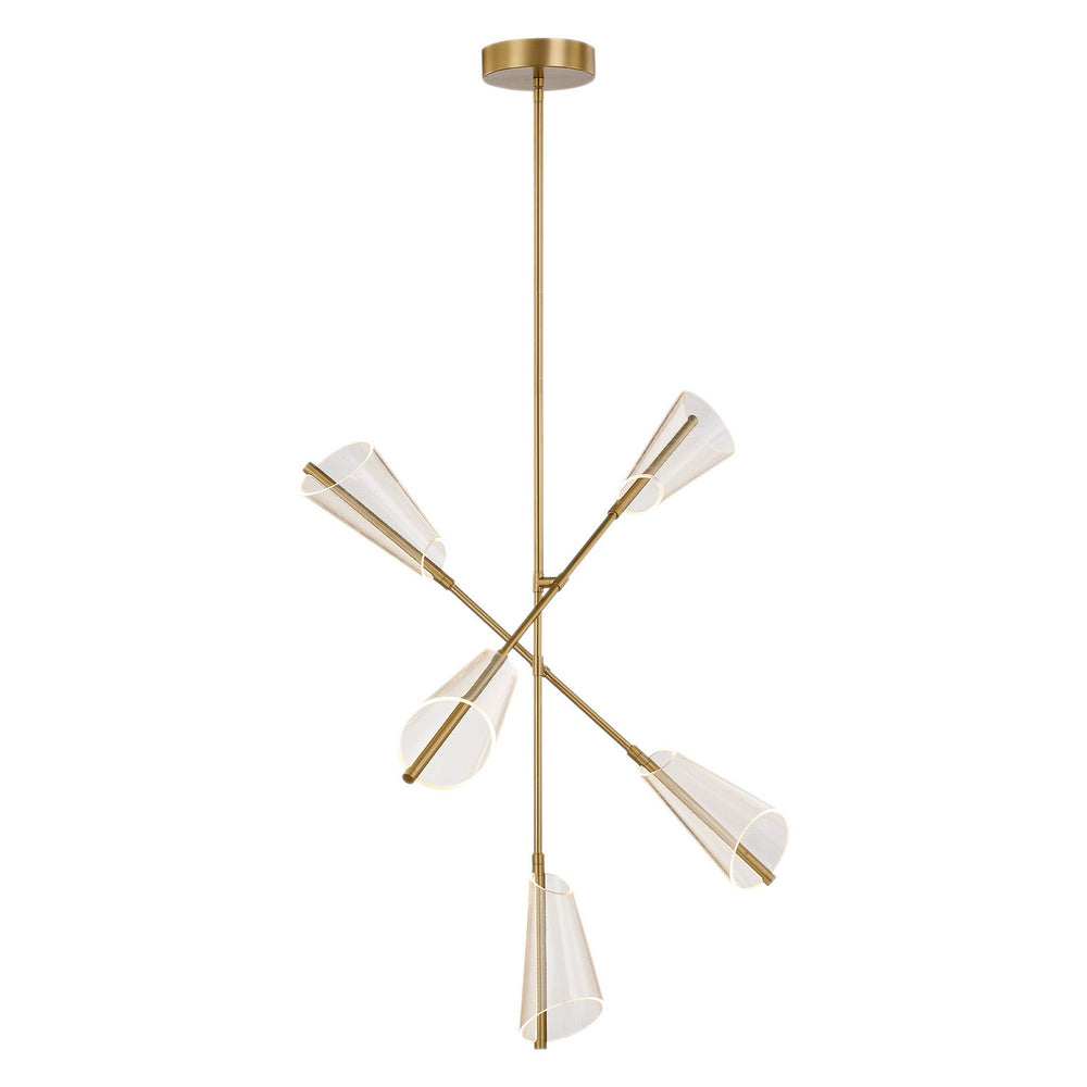 Kuzco Canada - LED Chandelier - Mulberry - Brushed Gold/Light Guide- Union Lighting Luminaires Decor