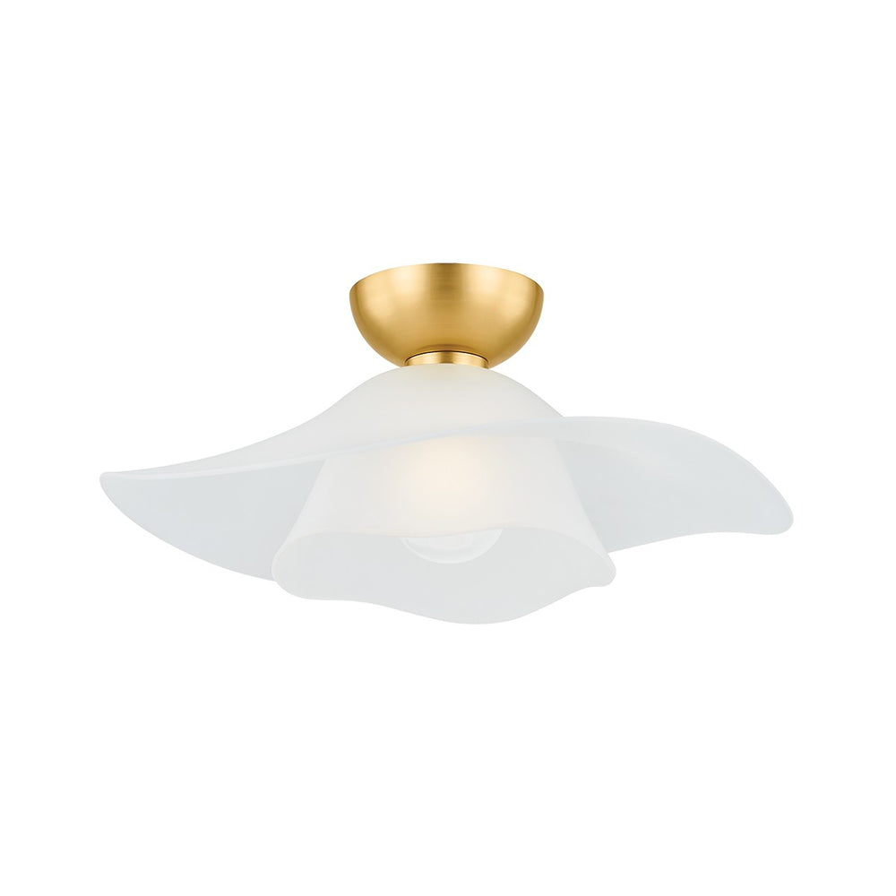 Hudson Valley Canada - One Light Flush Mount - Netherlee - Aged Brass- Union Lighting Luminaires Decor