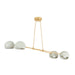 Hudson Valley Canada - Four Light Chandelier - Turner - Vintage Gold Leaf/Limewash Plaster- Union Lighting Luminaires Decor