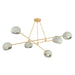 Hudson Valley Canada - Six Light Chandelier - Turner - Vintage Gold Leaf/Limewash Plaster- Union Lighting Luminaires Decor
