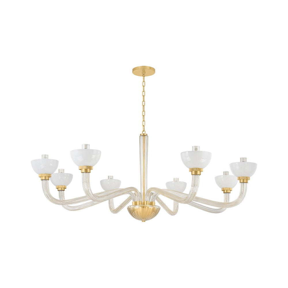 Hudson Valley Canada - Eight Light Chandelier - St. Lawrence - Aged Brass- Union Lighting Luminaires Decor