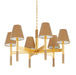 Hudson Valley Canada - Six Light Chandelier - Lindenwood - Aged Brass- Union Lighting Luminaires Decor