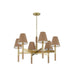 Hudson Valley Canada - Nine Light Chandelier - Lindenwood - Aged Brass- Union Lighting Luminaires Decor
