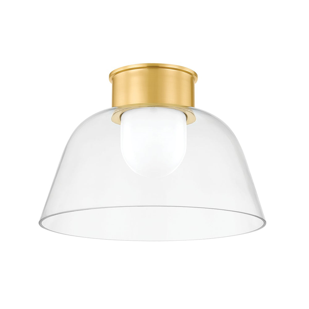Hudson Valley Canada - One Light Flush Mount - Lakeside - Aged Brass- Union Lighting Luminaires Decor