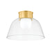 Hudson Valley Canada - One Light Flush Mount - Lakeside - Aged Brass- Union Lighting Luminaires Decor