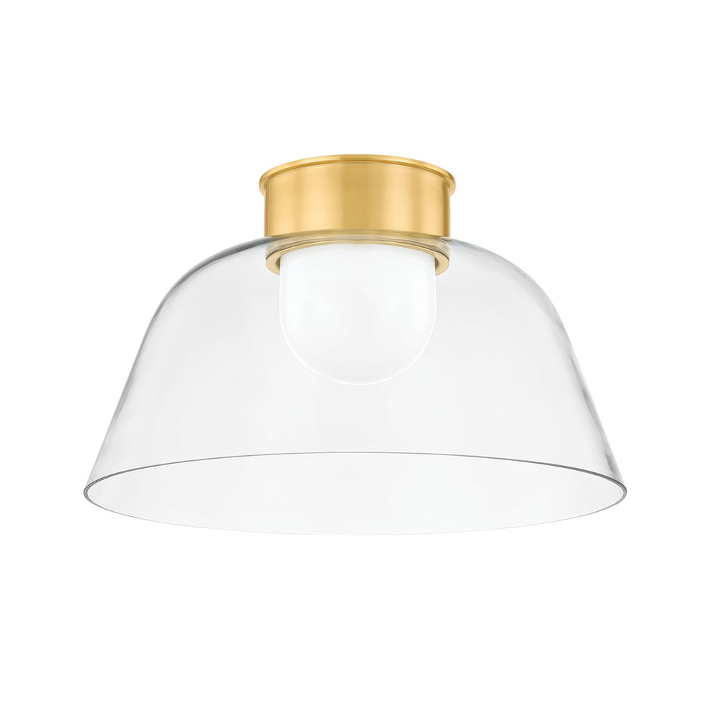 Hudson Valley Canada - One Light Flush Mount - Lakeside - Aged Brass- Union Lighting Luminaires Decor