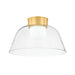 Hudson Valley Canada - One Light Flush Mount - Lakeside - Aged Brass- Union Lighting Luminaires Decor