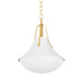 Hudson Valley Canada - One Light Pendant - Coventry - Vintage Gold Leaf/ White Plaster- Union Lighting Luminaires Decor