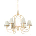 Hudson Valley Canada - Six Light Chandelier - Warrensburg - Vintage Gold Leaf- Union Lighting Luminaires Decor