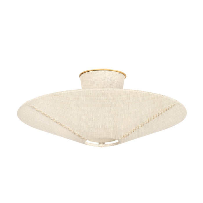 Hudson Valley Canada - Three Light Semi Flush Mount - Salisbury Mills - Gold Leaf- Union Lighting Luminaires Decor