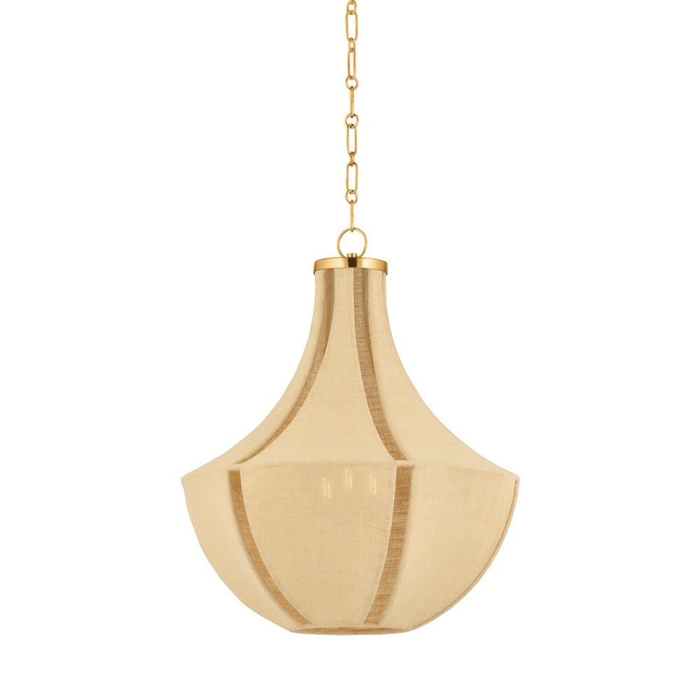 Hudson Valley Canada - Three Light Pendant - Cascade Lake - Aged Brass- Union Lighting Luminaires Decor