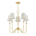 Hudson Valley Canada - Five Light Chandelier - Amina - Aged Brass- Union Lighting Luminaires Decor