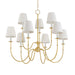 Hudson Valley Canada - Nine Light Chandelier - Amina - Aged Brass- Union Lighting Luminaires Decor