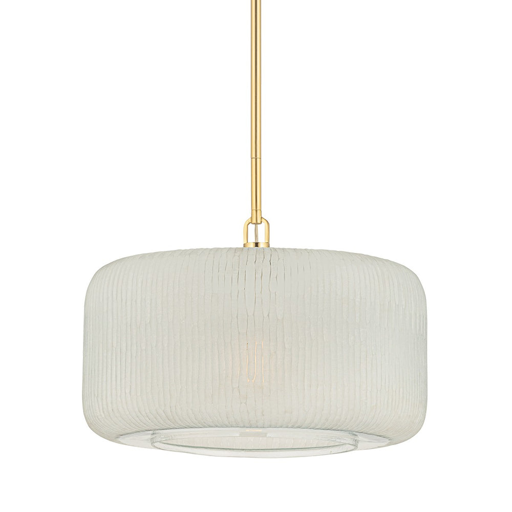 Hudson Valley Canada - One Light Pendant - Beechurst - Aged Brass- Union Lighting Luminaires Decor