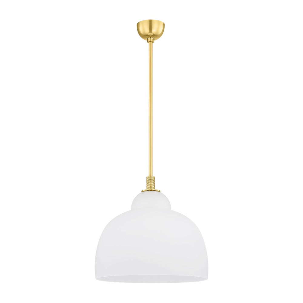 Hudson Valley Canada - One Light Pendant - Oberon - Aged Brass- Union Lighting Luminaires Decor