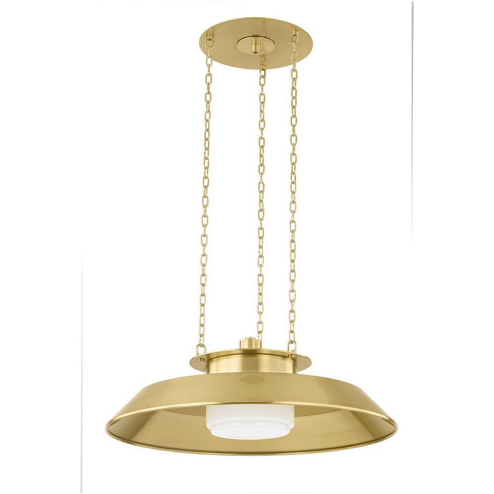 Hudson Valley Canada - One Light Pendant - Woodrow - Aged Brass- Union Lighting Luminaires Decor