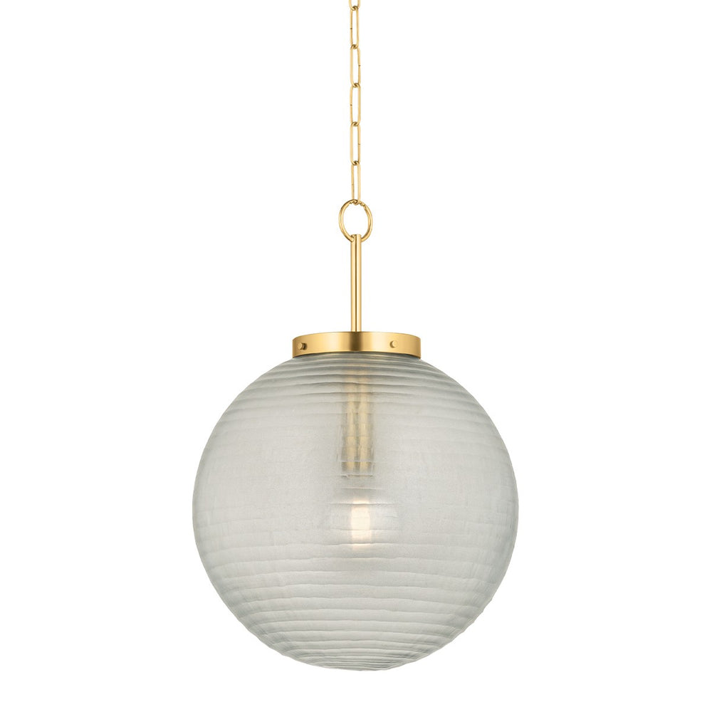 Hudson Valley Canada - One Light Pendant - Falls Mills - Aged Brass- Union Lighting Luminaires Decor