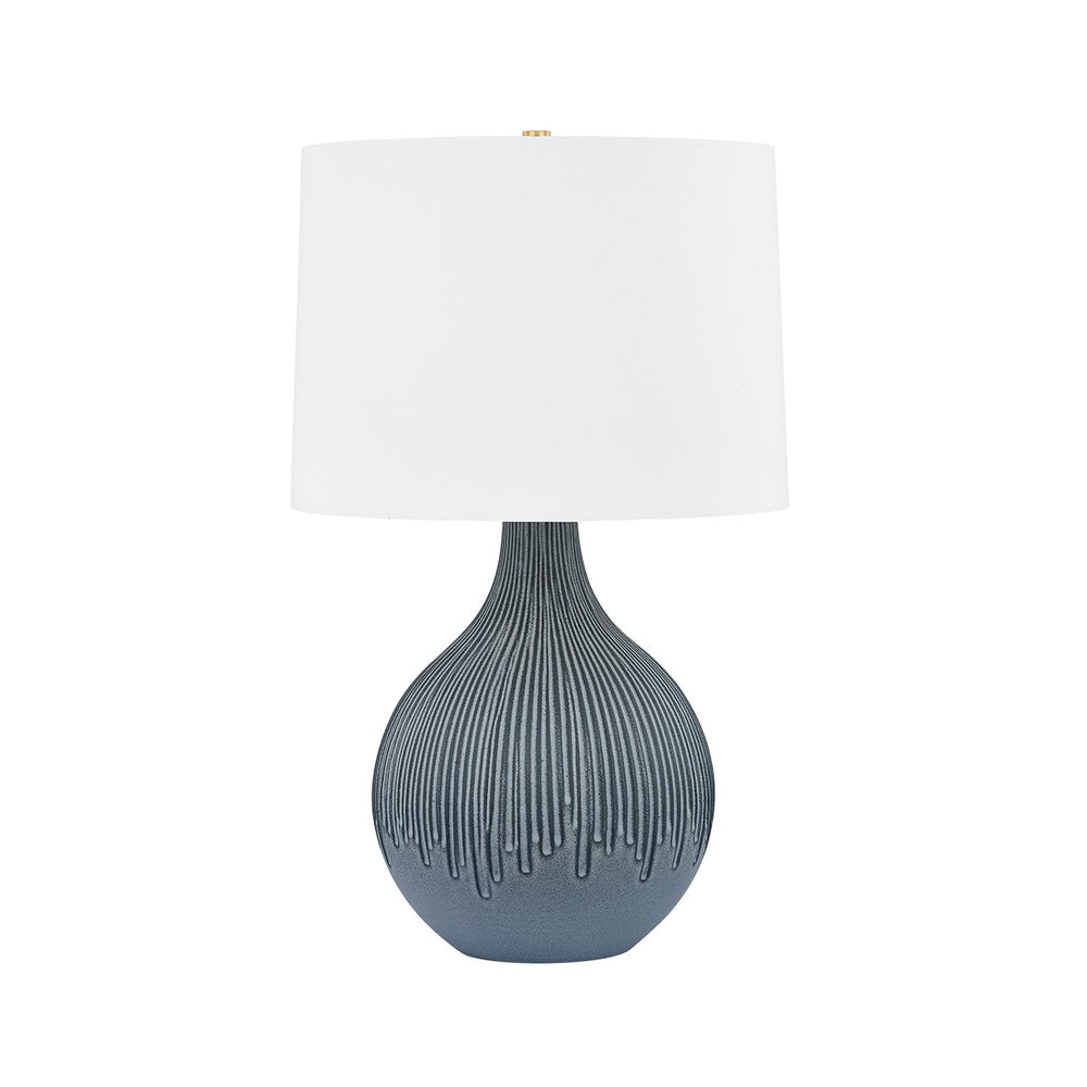 Hudson Valley Canada - One Light Table Lamp - Nepperhand - Aged Brass/Ceramic Providence Blue- Union Lighting Luminaires Decor
