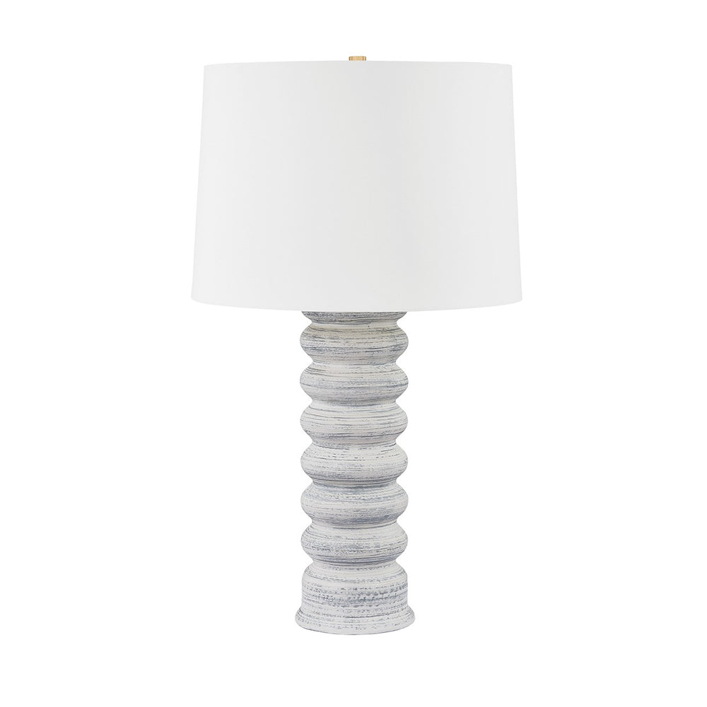 Hudson Valley Canada - One Light Table Lamp - Harwinton - Aged Brass/Ceramic Grey White- Union Lighting Luminaires Decor