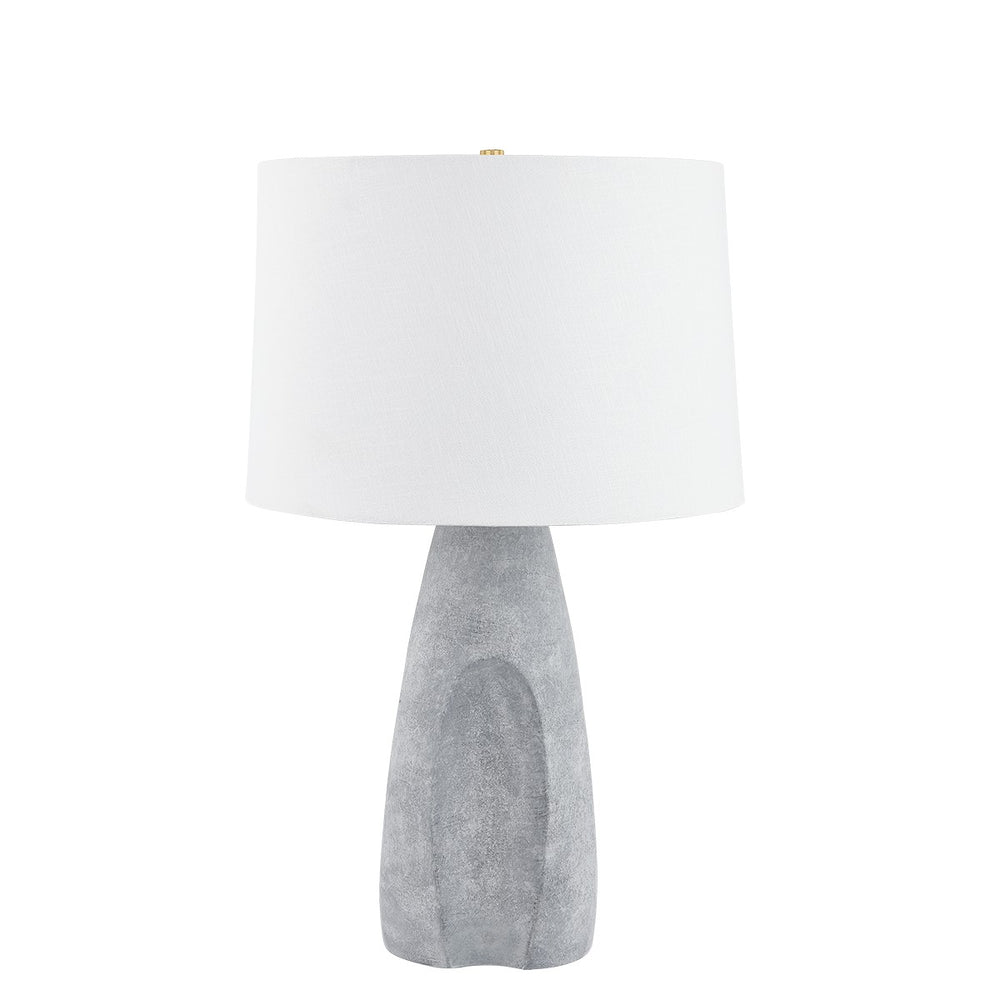 Hudson Valley Canada - One Light Table Lamp - Hackensack - Aged Brass/Ceramic Stonewash- Union Lighting Luminaires Decor